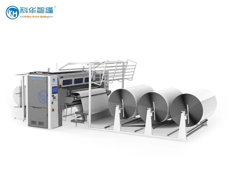 KH-420BD + SL  Máquina de Acolchoamento Multi-Agulhas de Alta Velocidade (Dispositivo de Corte Longitudinal)